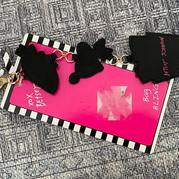 Betsey Johnson Keys Holder Sequin French Fries Heart eye Keychain - Picture 11 of 12